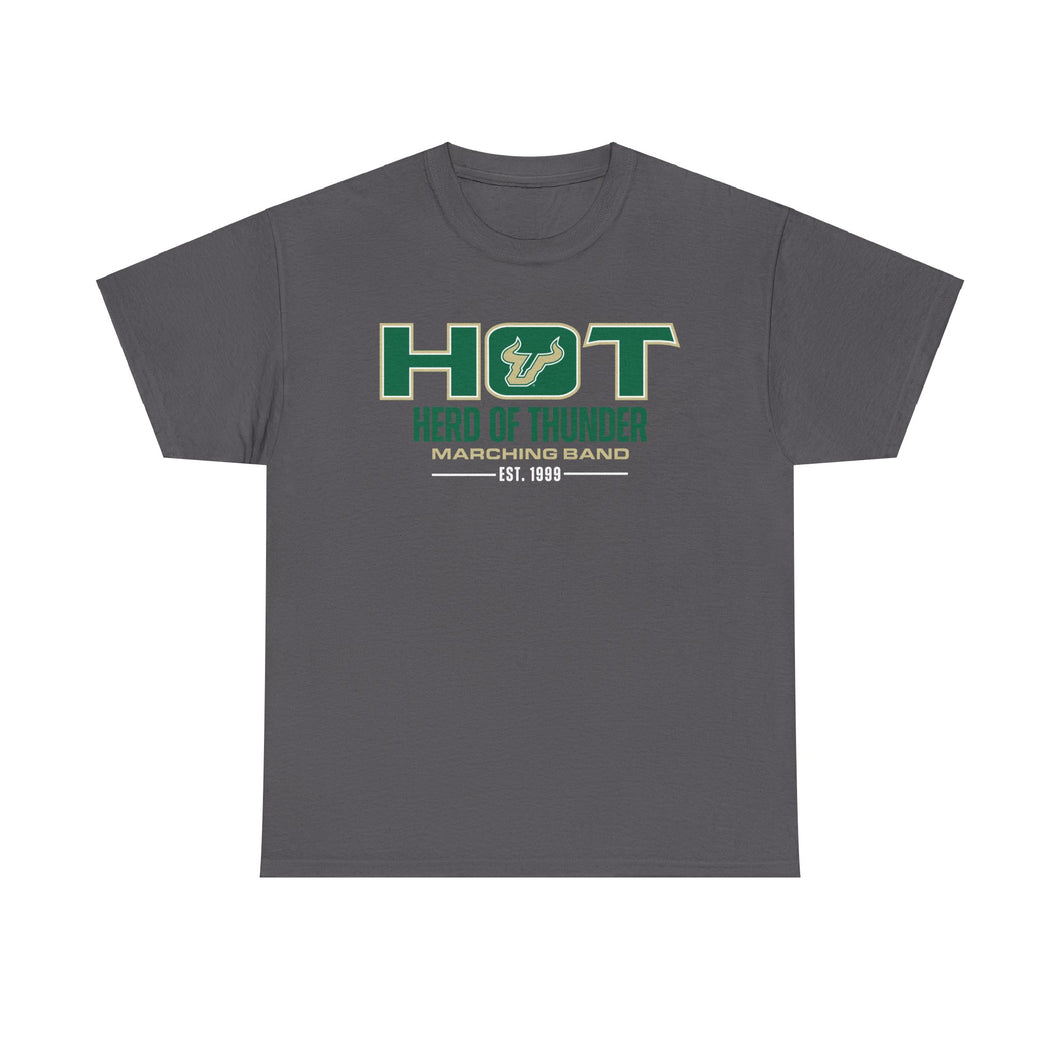 HOT Herd of Thunder Marching Band | Est. 1999 | Green and Gold Logo